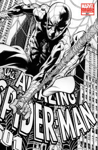Cover Thumbnail for The Amazing Spider-Man (Marvel, 1999 series) #601 [2nd Printing Variant - Joe Quesada B&W Wraparound Cover]