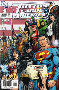 Cover for Justice League of America (DC, 2006 series) #1 [Ed Benes / Mariah Benes Cover - Right Side]