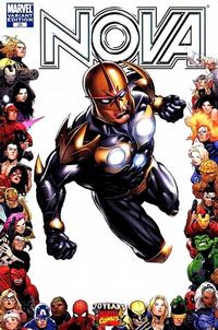 Cover Thumbnail for Nova (Marvel, 2007 series) #28 [Marvel 70th Anniversary Border]