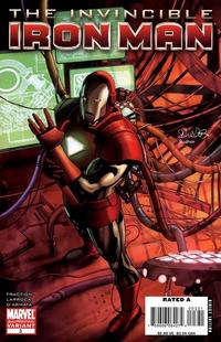 Cover for Invincible Iron Man (Marvel, 2008 series) #3 [2nd Printing]