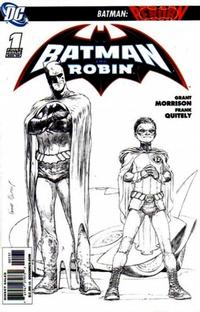 Cover for Batman and Robin (DC, 2009 series) #1 [Frank Quitely Sketch Cover]
