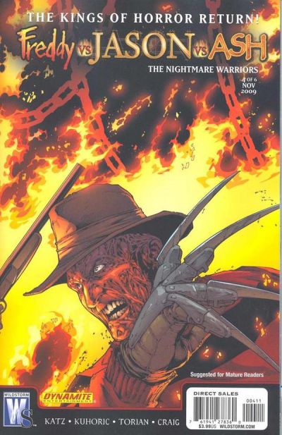 Cover for Freddy vs Jason vs Ash (of Army of Darkness): The Nightmare Warriors (DC, 2009 series) #4