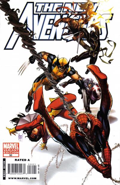 Cover for New Avengers (Marvel, 2005 series) #50 [Kubert Variant Cover]