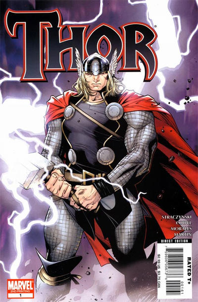 Cover for Thor (Marvel, 2007 series) #1 [2nd Printing Variant Cover]