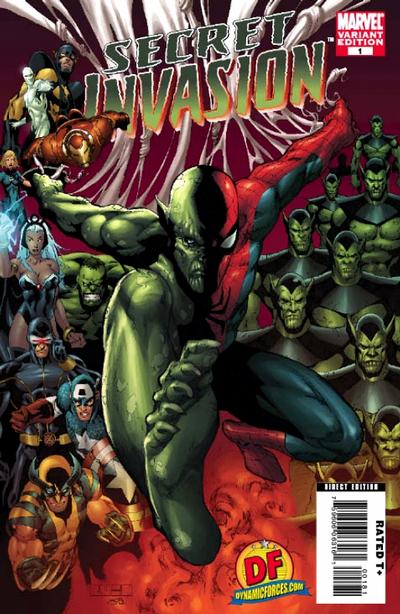 Cover for Secret Invasion (Marvel, 2008 series) #1 [Variant Edition - Dynamic Forces - Mel Rubi Cover]