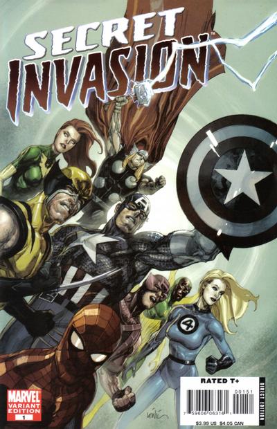 Cover for Secret Invasion (Marvel, 2008 series) #1 [Variant Edition - Leinil Francis Yu Cover]
