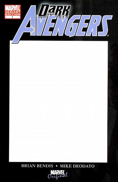 Cover for Dark Avengers (Marvel, 2009 series) #1 [Blank Cover Variant]