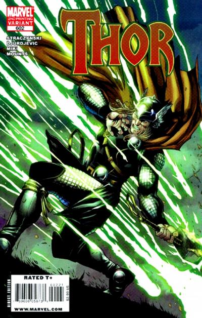 Cover for Thor (Marvel, 2007 series) #602 [Second Printing]