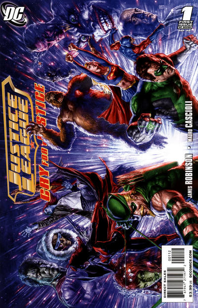 Cover for Justice League: Cry for Justice (DC, 2009 series) #1 [Second Printing]