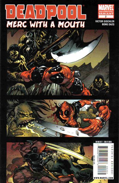 Cover for Deadpool: Merc with a Mouth (Marvel, 2009 series) #2 [2nd Print Variant]