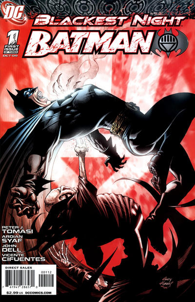 Cover for Blackest Night: Batman (DC, 2009 series) #1 [Second Printing]