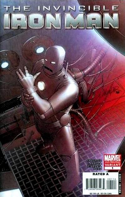 Cover for Invincible Iron Man (Marvel, 2008 series) #1 [2nd Printing Salvador Larroca Cover]