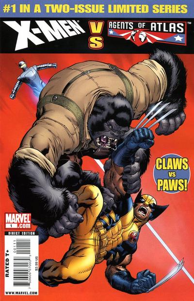 Cover for X-Men vs. Agents of Atlas (Marvel, 2009 series) #1