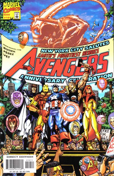 Cover for Avengers (Marvel, 1998 series) #10 [Direct Edition]