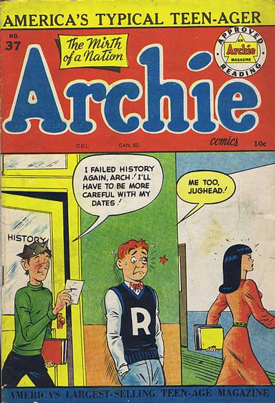 Cover for Archie Comics (Bell Features, 1948 series) #37