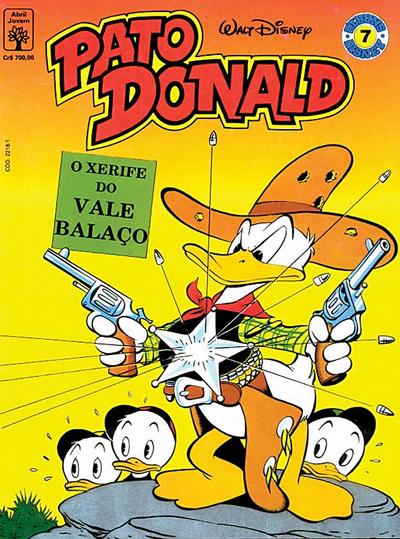 Cover for Álbum Disney (Editora Abril, 1990 series) #7 - Pato Donald: O Xerife do Vale Balaço