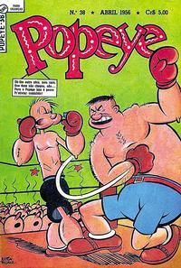 Cover Thumbnail for Popeye (Editora Brasil-América [EBAL], 1953 series) #38