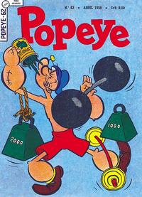Cover Thumbnail for Popeye (Editora Brasil-América [EBAL], 1953 series) #62