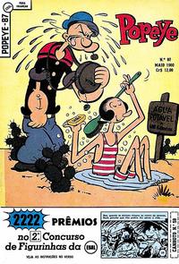Cover Thumbnail for Popeye (Editora Brasil-América [EBAL], 1953 series) #87