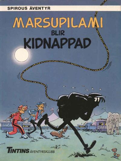 Cover for Spirous äventyr (Nordisk bok, 1984 series) #T-036 [218] - Marsupilami blir kidnappad