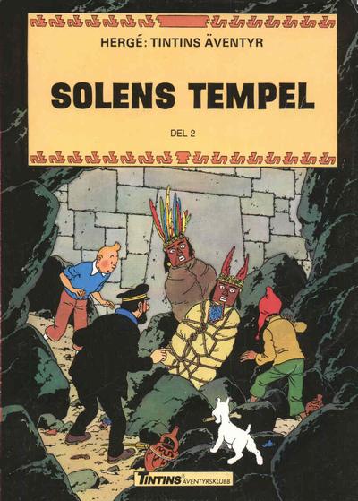 Cover for Tintins äventyr (Nordisk bok, 1984 series) #T-045a; [227] - Solens tempel del 2
