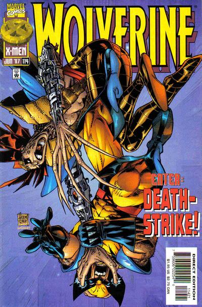 Cover for Wolverine (Marvel, 1988 series) #114 [Direct Edition - 50/50 - Purple Background]