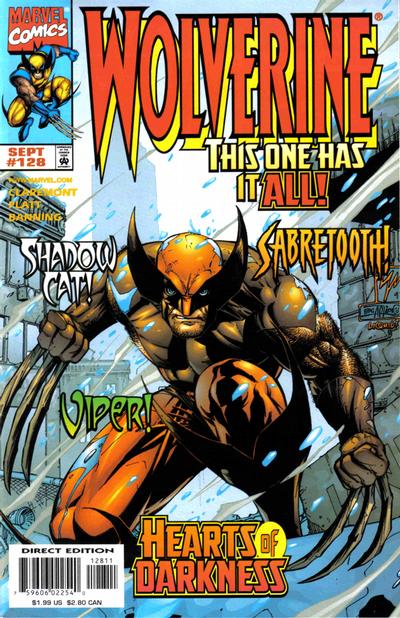Cover for Wolverine (Marvel, 1988 series) #128 [Direct Edition]