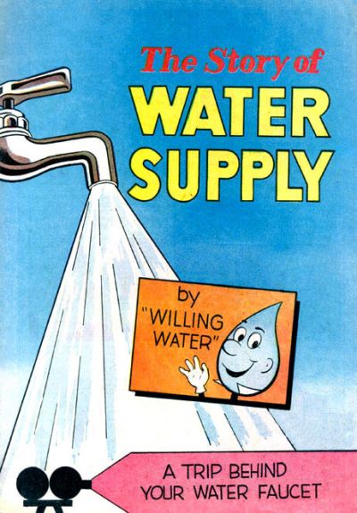 Cover for The Story of Water Supply (American Water Works Association, 1954 series) #[nn] [1955 Edition - Orange/Pink Box Background]
