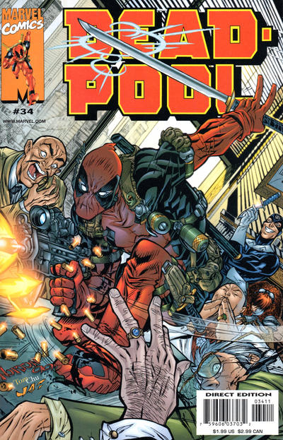 Cover for Deadpool (Marvel, 1997 series) #34 [Direct Edition]