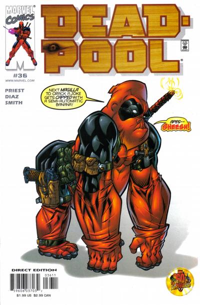 Cover for Deadpool (Marvel, 1997 series) #36 [Direct Edition]