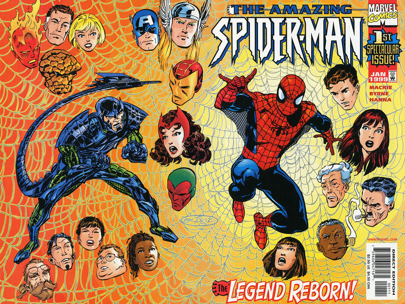 Cover for The Amazing Spider-Man (Marvel, 1999 series) #1 [Direct Edition]