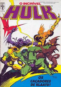 Cover Thumbnail for O Incrível Hulk (Editora Abril, 1983 series) #58