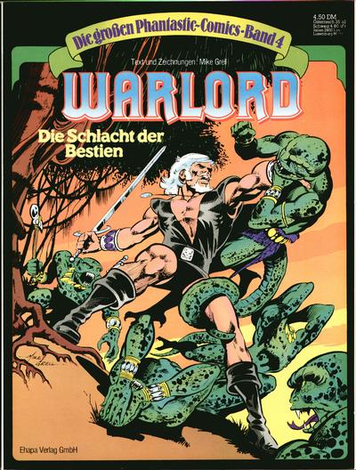 Cover for Die großen Phantastic-Comics (Egmont Ehapa, 1980 series) #4 - Warlord - Die Schlacht der Bestien