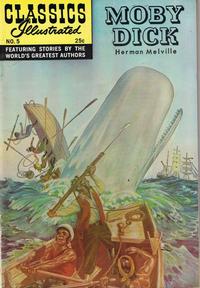 Cover Thumbnail for Classics Illustrated (Gilberton, 1947 series) #5 [HRN 166] - Moby Dick [New Painted Stiff Cover]
