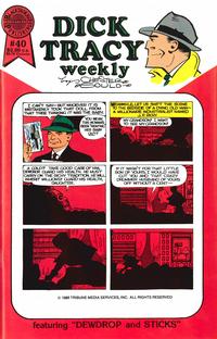 Cover Thumbnail for Dick Tracy Weekly (Blackthorne, 1988 series) #40