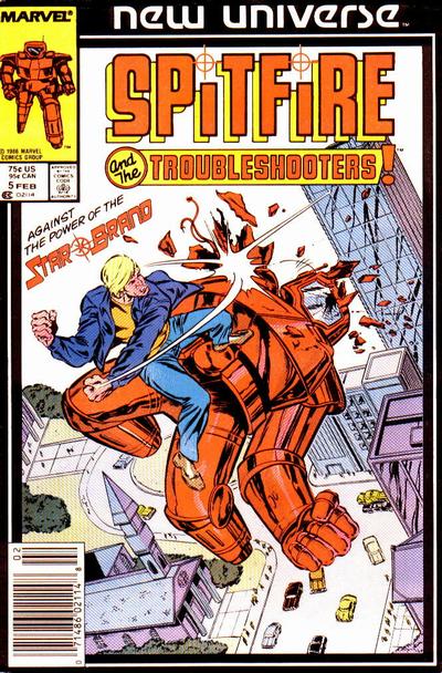 Cover for Spitfire and the Troubleshooters (Marvel, 1986 series) #5 [Newsstand]