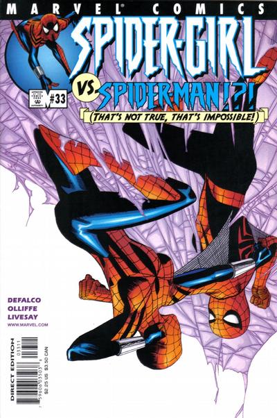 Cover for Spider-Girl (Marvel, 1998 series) #33 [Direct]