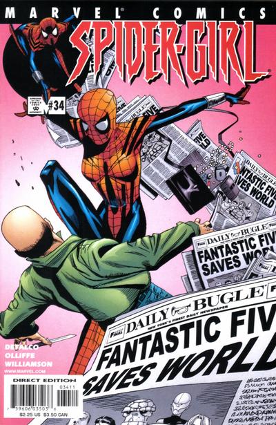 Cover for Spider-Girl (Marvel, 1998 series) #34 [Direct]