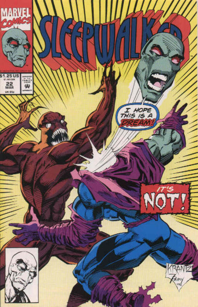 Cover for Sleepwalker (Marvel, 1991 series) #22 [Newsstand]