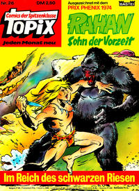 Cover Thumbnail for Topix (Bastei Verlag, 1976 series) #26 - Rahan - Im Reich des schwarzen Riesen