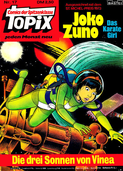Cover for Topix (Bastei Verlag, 1976 series) #17 - Joko Zuno das Karategirl - Die drei Sonnen von Vinea