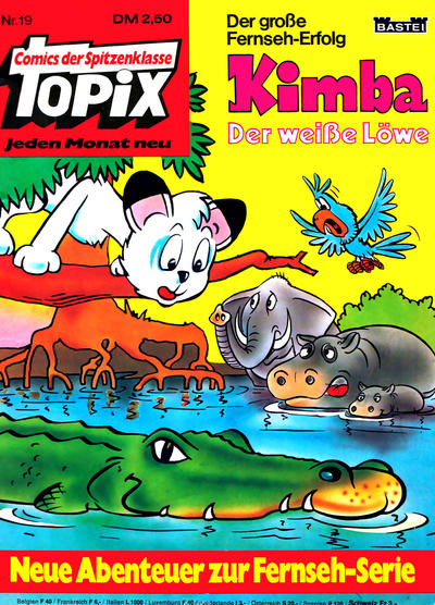 Cover for Topix (Bastei Verlag, 1976 series) #19 - Kimba - Neue Abenteuer zur Fernsehserie
