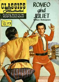 Cover Thumbnail for Classics Illustrated (Thorpe & Porter, 1951 series) #13 [HRN 134] - Romeo and Juliet