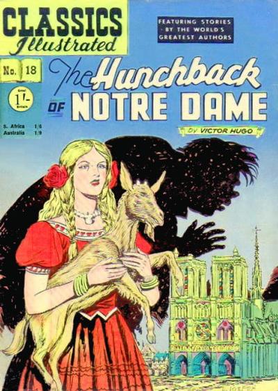 Cover for Classics Illustrated (Thorpe & Porter, 1951 series) #18 [HRN 82] - The Hunchback of Notre Dame