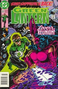 Cover Thumbnail for Green Lantern (DC, 1990 series) #22 [Newsstand]