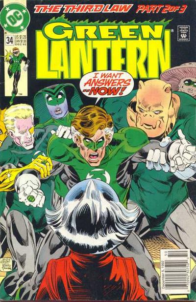 Cover for Green Lantern (DC, 1990 series) #34 [Newsstand]