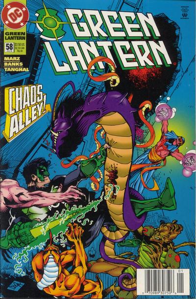 Cover for Green Lantern (DC, 1990 series) #58 [Newsstand]