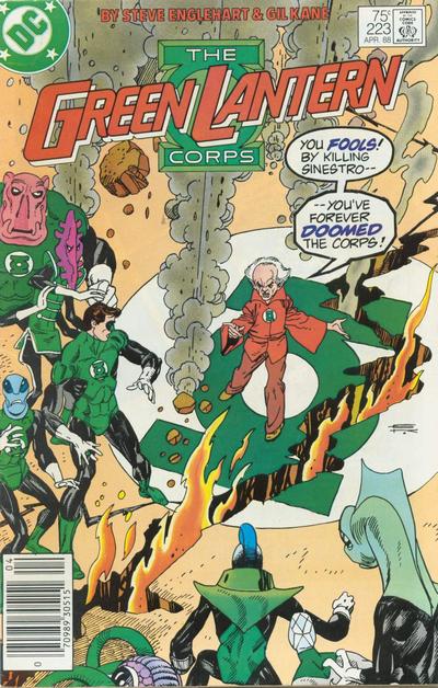 Cover for The Green Lantern Corps (DC, 1986 series) #223 [Newsstand]