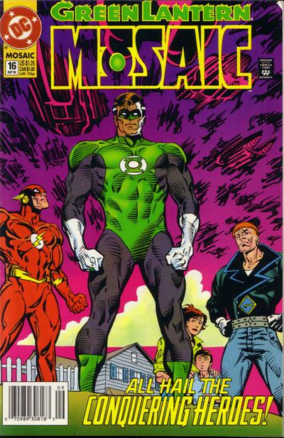 Cover for Green Lantern: Mosaic (DC, 1992 series) #16 [Newsstand]