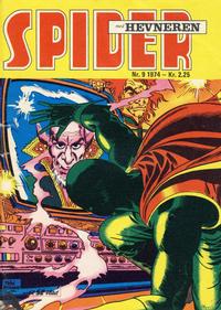 Cover for Spider (Serieforlaget / Se-Bladene / Stabenfeldt, 1968 series) #9/1974